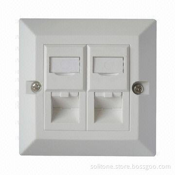Faceplate in 86 Type and 2- Port, Made of PC or ABS Material,New products